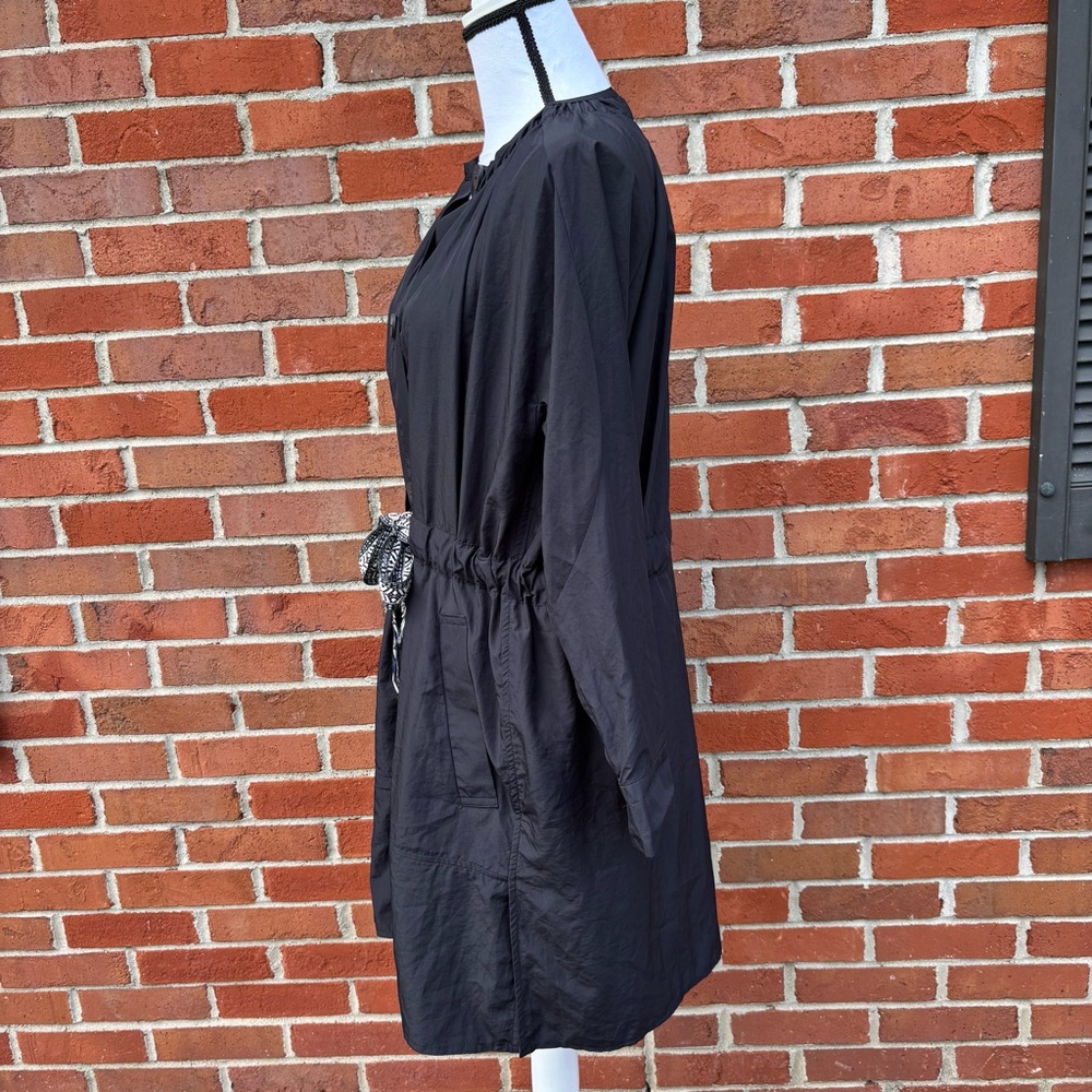 Zara Basic Black Long Sleeve Belted Button Down S… - image 4